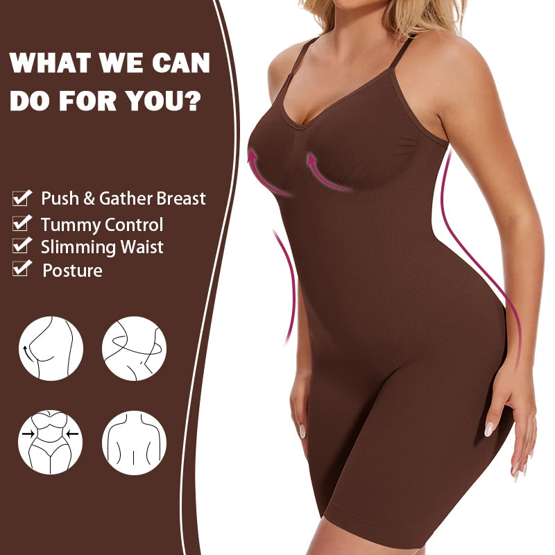 Shapewear Bodysuits for Women Tummy Control Full Body Shaper Thigh Slimmer Shorts Waist Trainer Slimming Underwear Belly Fajas