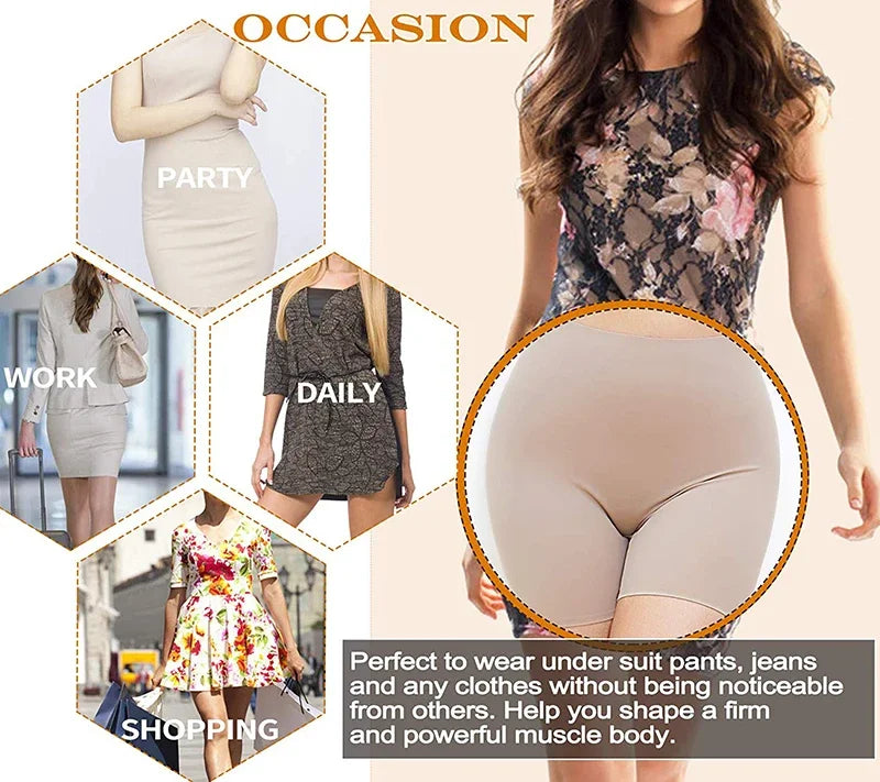 Women's High Waisted Shapewear Shorts Smooth New Shaping Boyshorts Panties Tummy Control Underwear Slimming Shapers Short