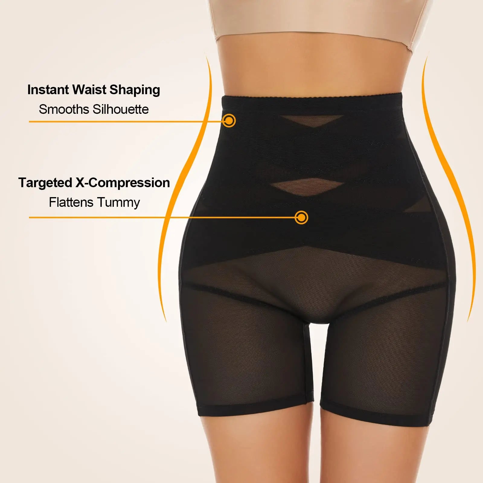 Women's Shapewear Pants Are Comfortable Breathable Hip Lifting Abdominal Control One-Piece Slim Fit Waist Cinching Shorts