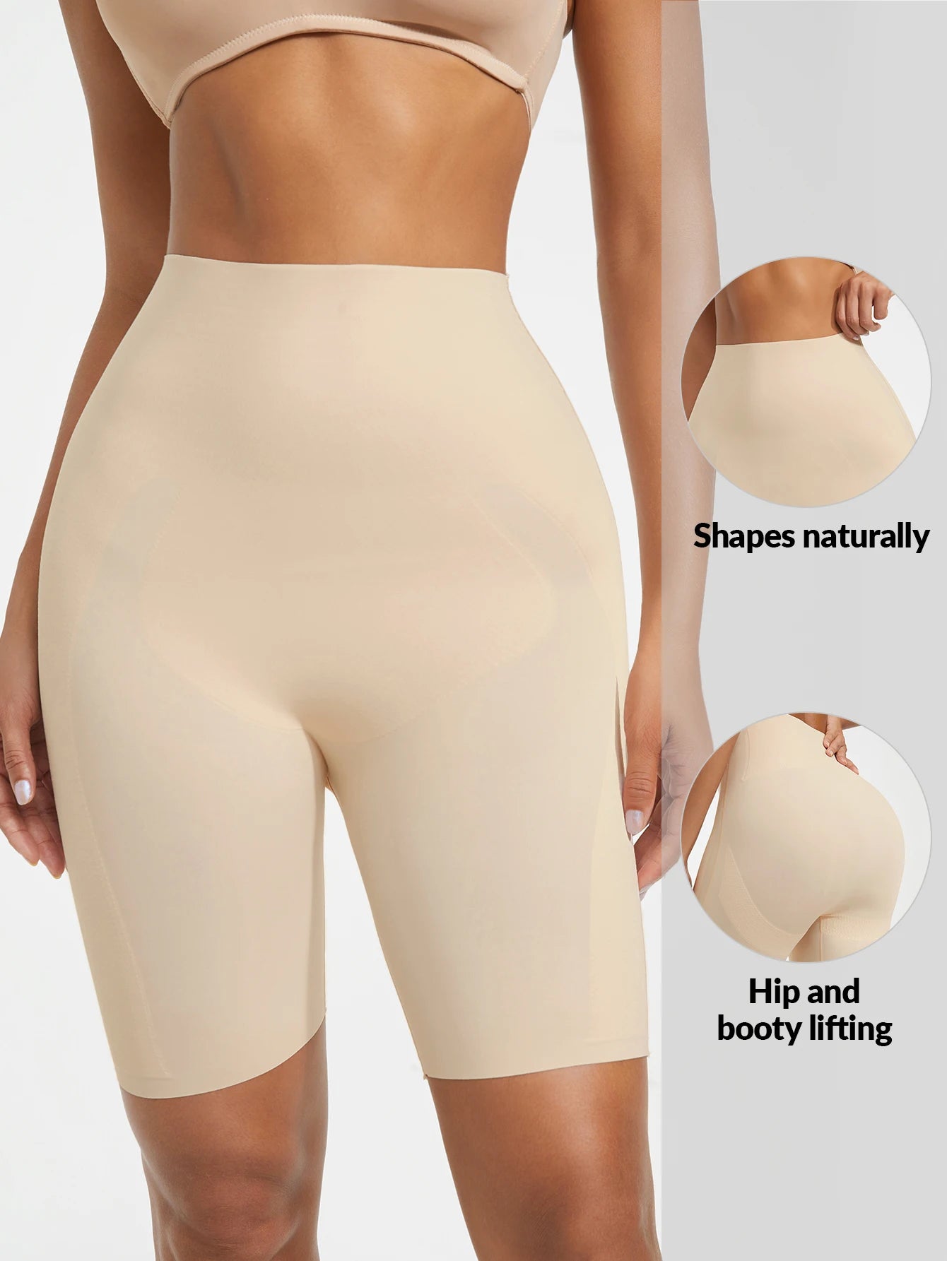 Ladies' Shapewear Pants With A Cinched Belly Comfortable, Seamless Lifting Of Hips And Leg Cuffs, Breathable Shapewear Pants