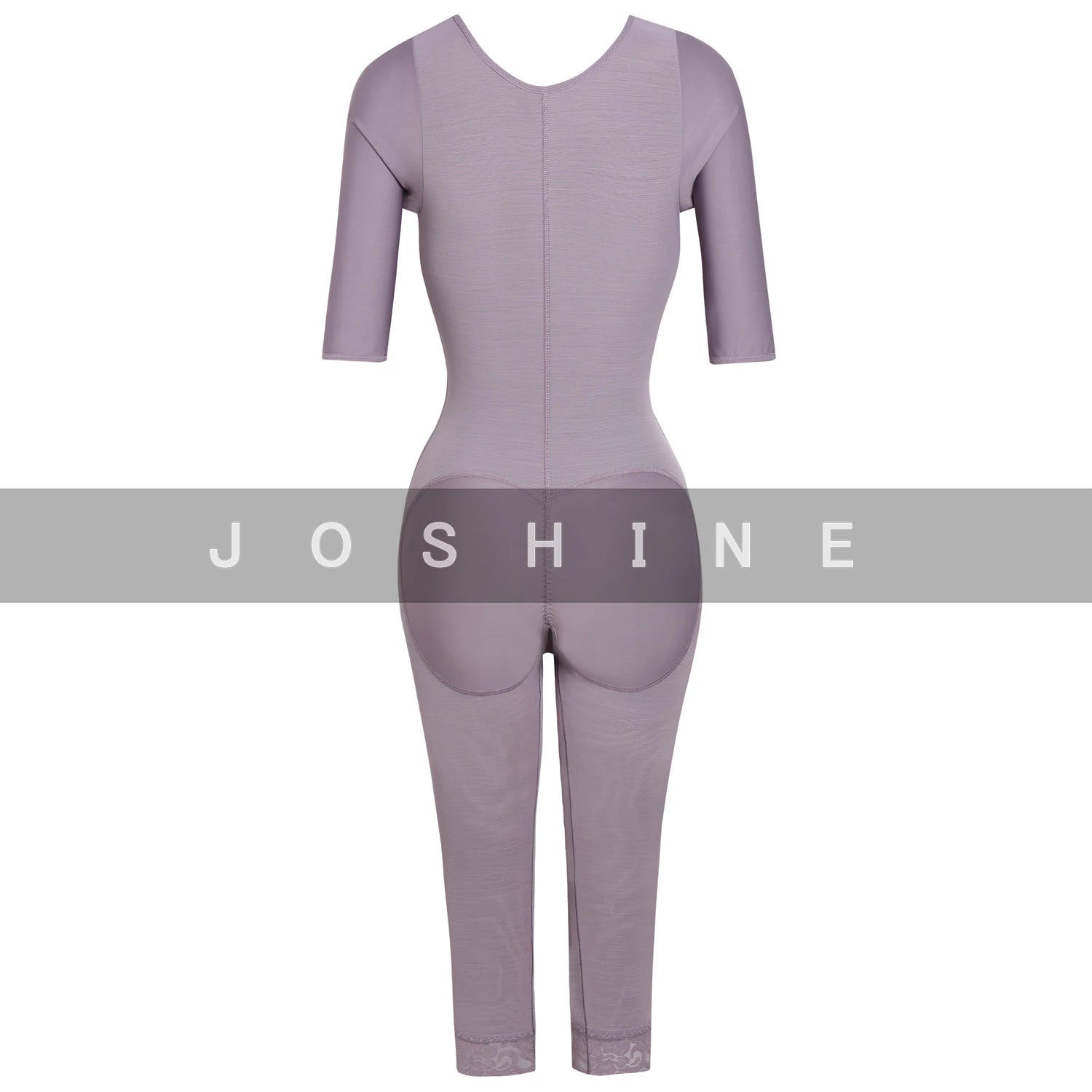 Full Body Shapewear With Sleeves Knee Length Shorts Butt Lift Up Tigh Slimming Front Hooks Waist Trainer Shapewear for Women