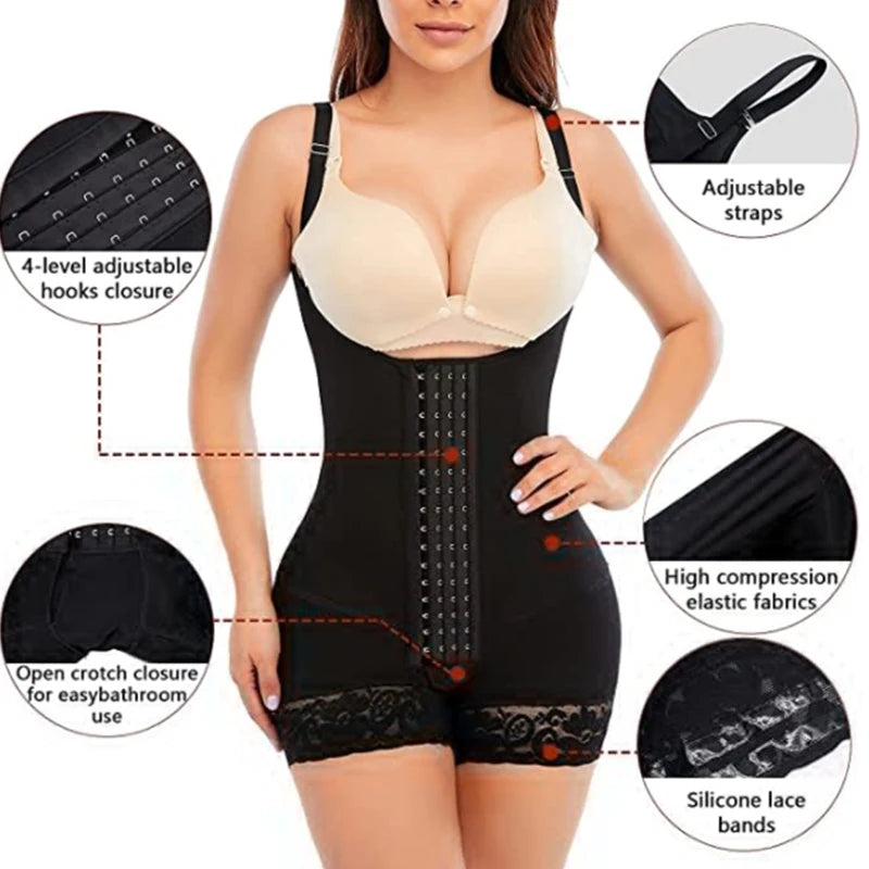 Women Slimming Postpartum Girdles Push Up Tummy Control Body Shaperwear Butt Lifter Bodysuits Full Body Shaper