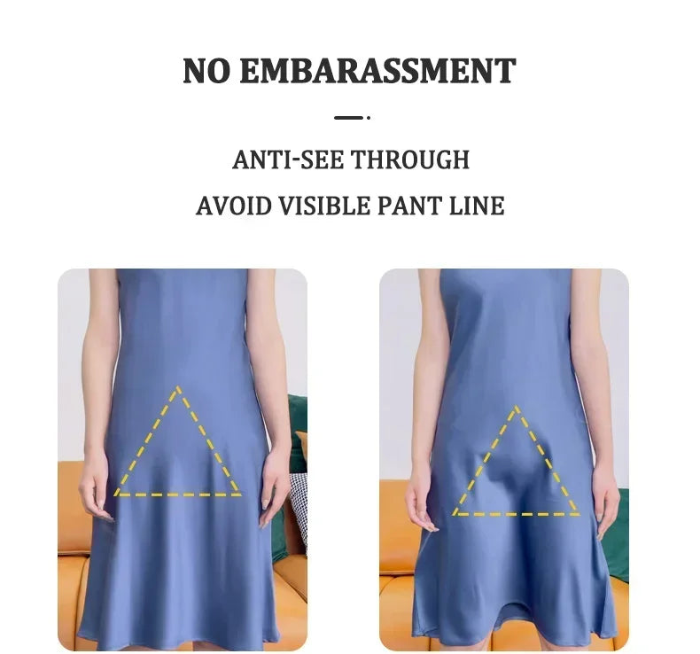 Women's High Waist Shorts | Ice Silk Seamless Underwear | Tummy Control Shapewear | Double Layer Safety Pants | Breathable Fabri