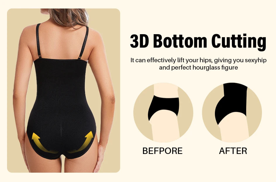 Women Slimming Shapewear Seamless Slimming Butt Lifter Full Body Shaper Smooth Out Bodysuit Open Crotch High Elastic Body Suits